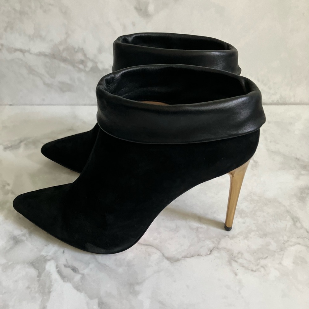 CALVIN KLEIN Black Searra Kid Suede Heels Size 7 - Picture 5 of 9